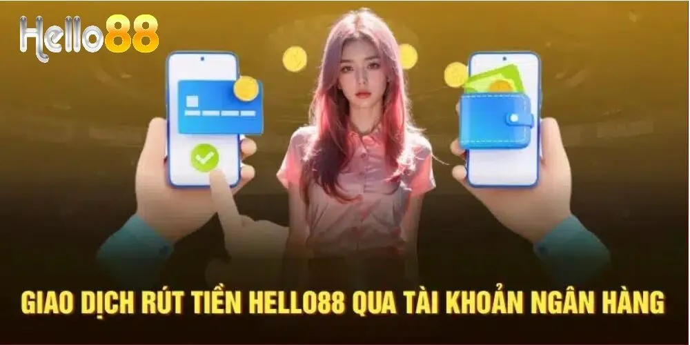 Giao dịch rút tiền Hello88 qua tài khoản ngân hàng